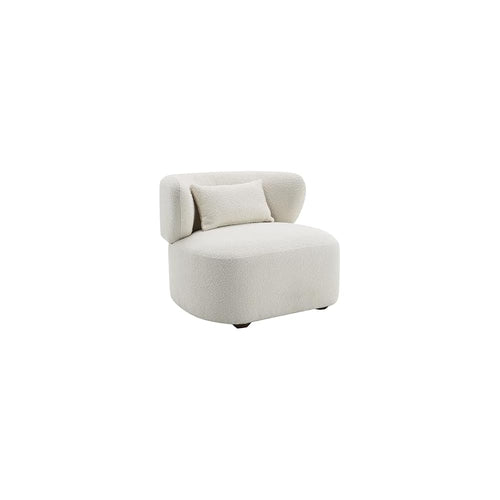 Acme Darius Upholstered Accent Chair with Pillow in Beige